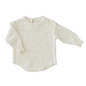 Knit Romper - Milk