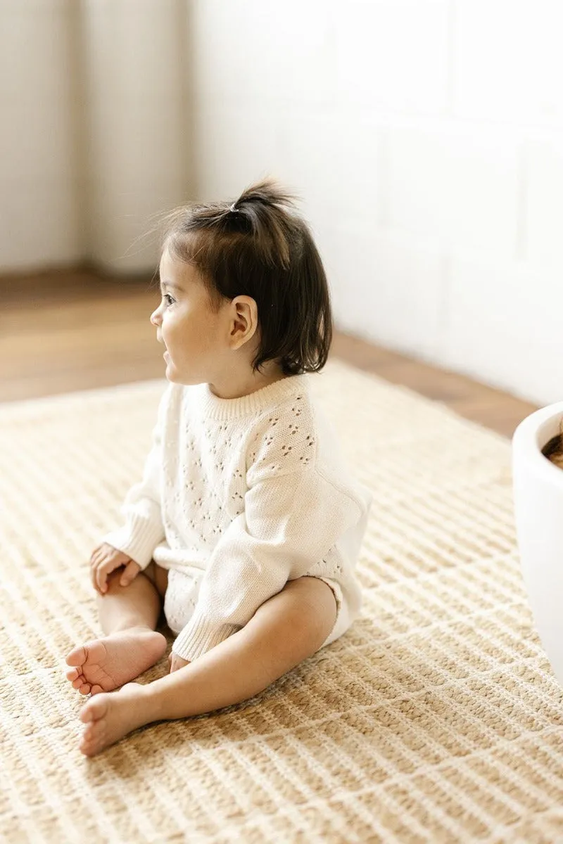 Knit Romper - Milk