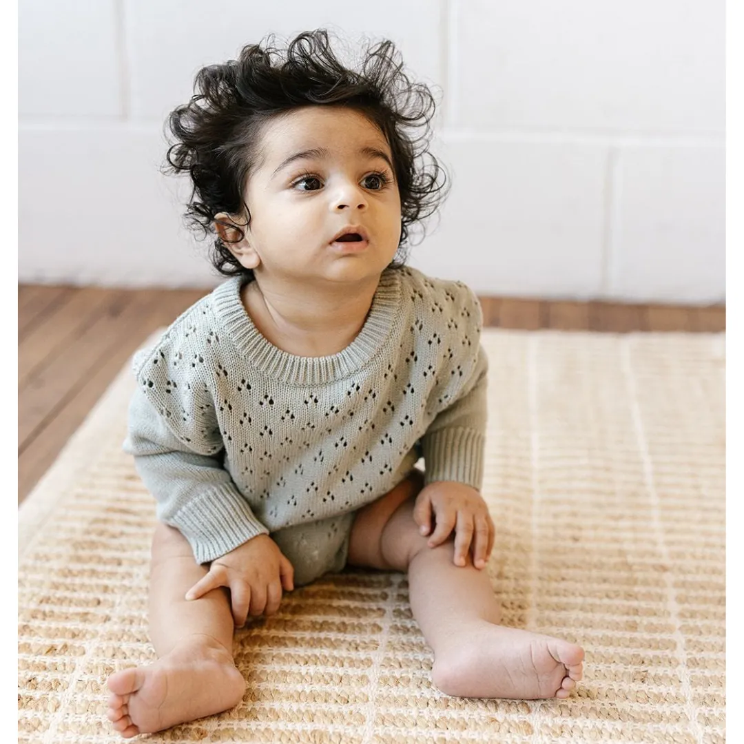 Knit Romper - Surf