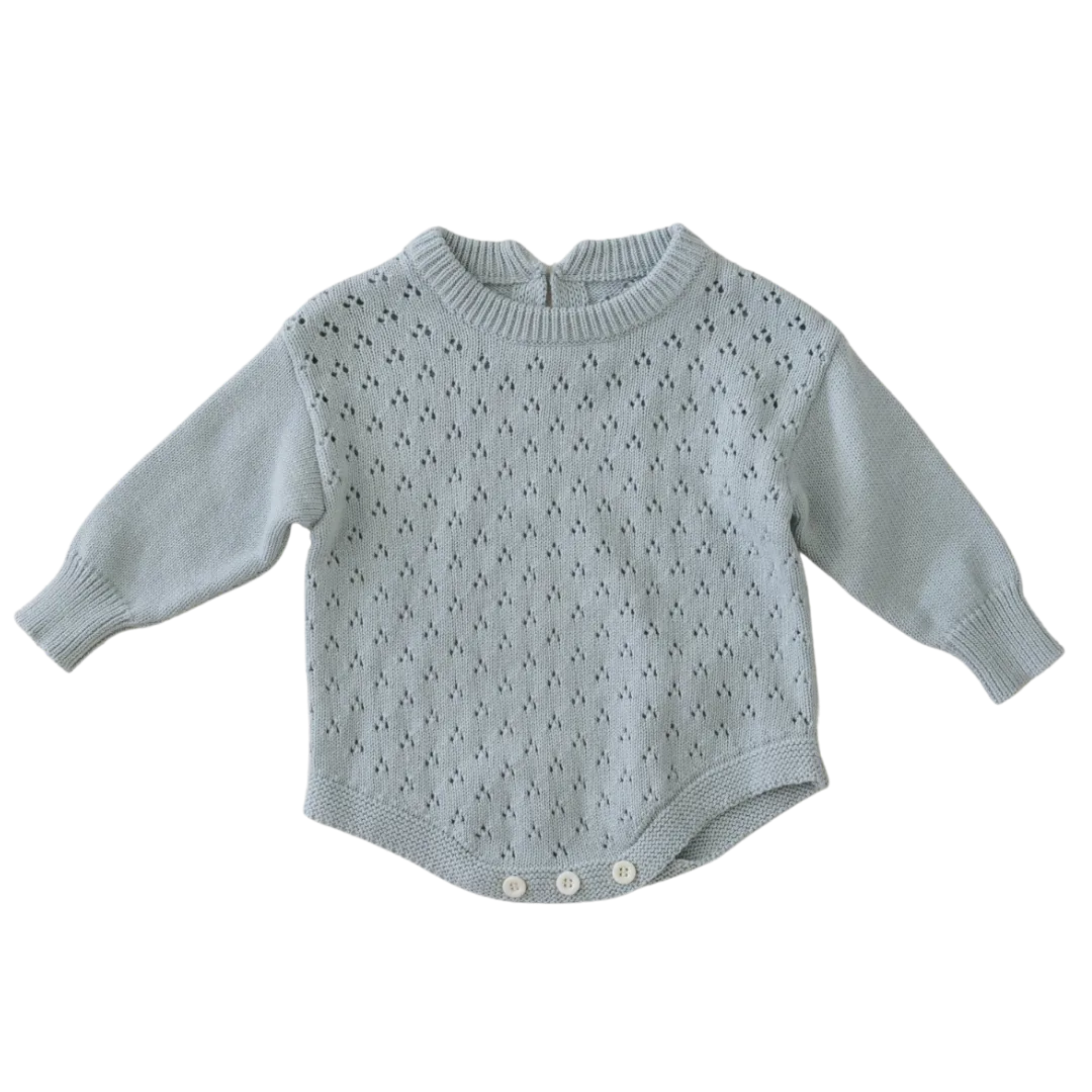 Knit Romper - Surf