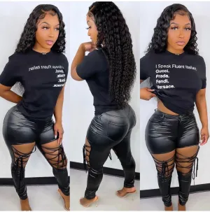 Lace Me Up Pants