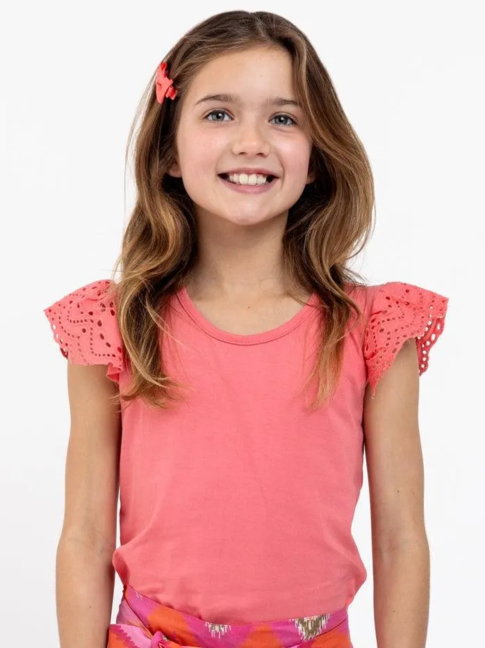Lace Shoulder Sunset Tee