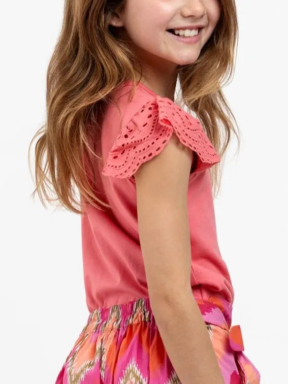 Lace Shoulder Sunset Tee