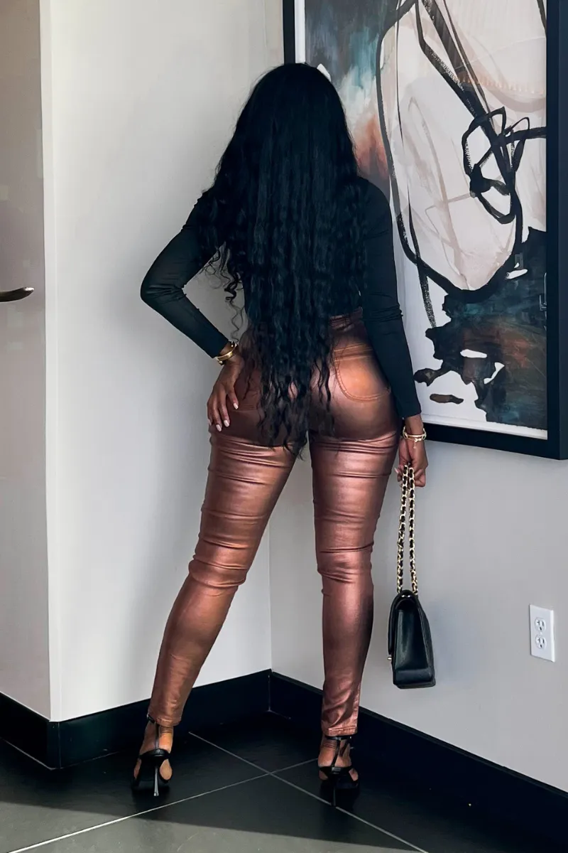 LET ME HOLD YOU BLUE METALLIC | PANTS