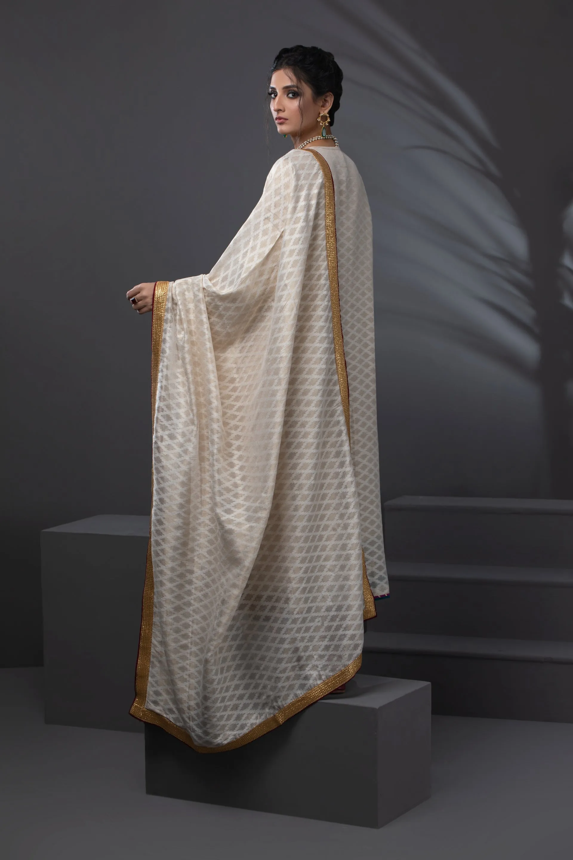 Lia Embroidered Shirt With Pants & Dupatta 3-Piece Stitched