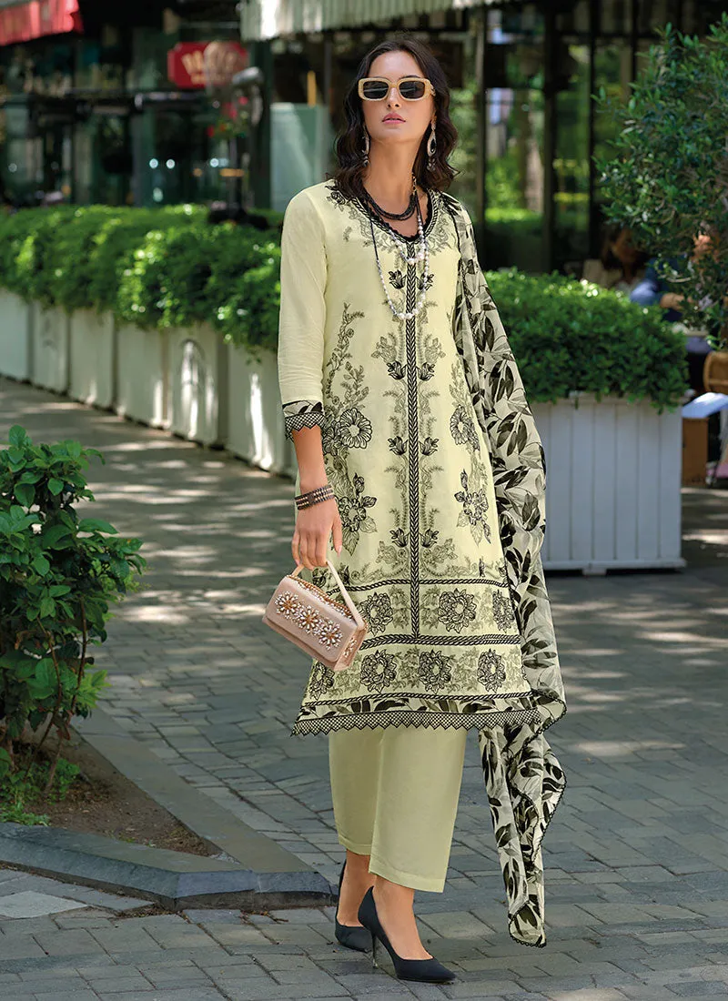 Light Green Embroidery Traditional Salwar Kameez Suit
