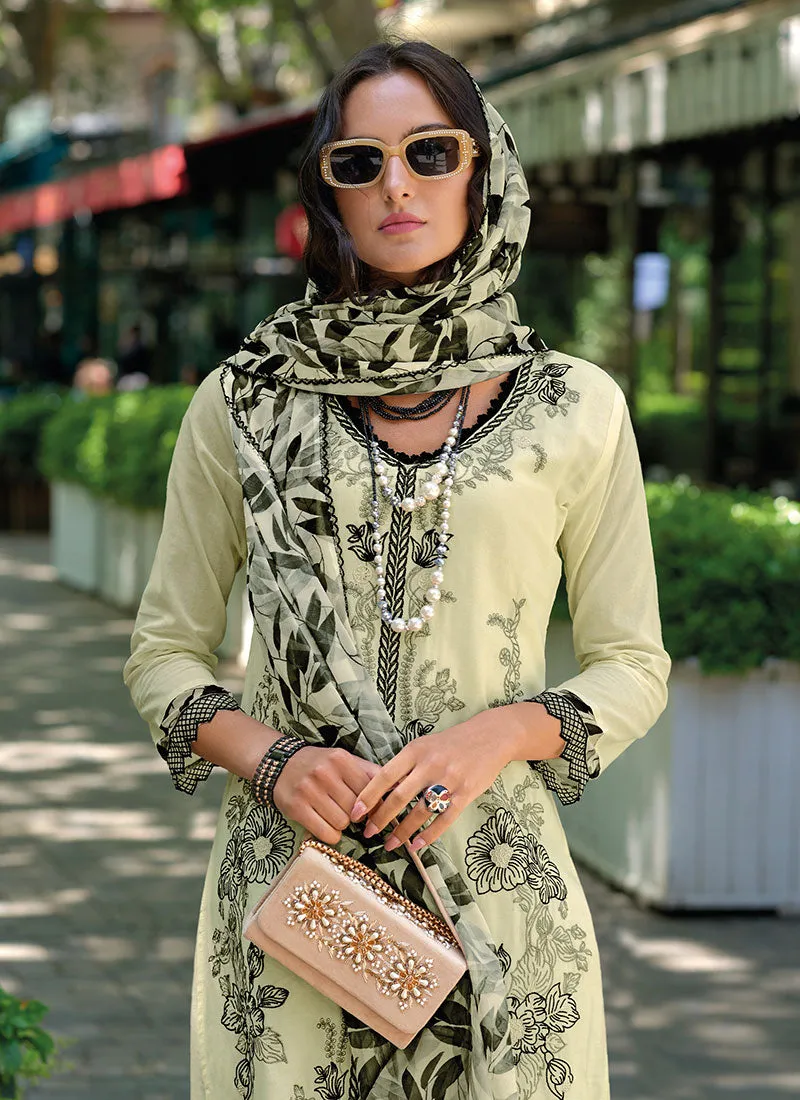 Light Green Embroidery Traditional Salwar Kameez Suit