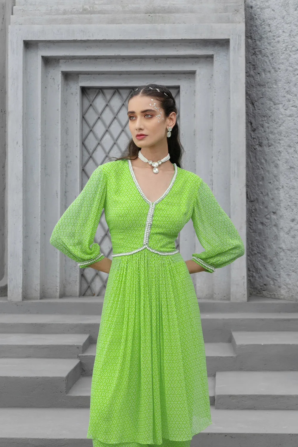 Lime Green Kurta Set