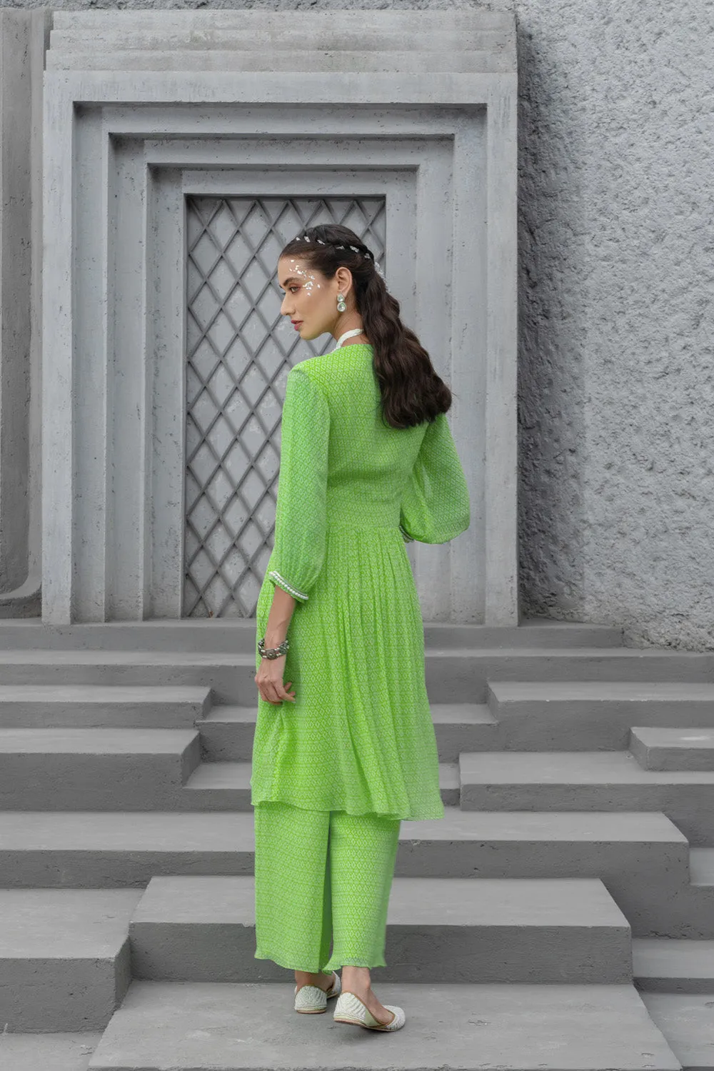 Lime Green Kurta Set