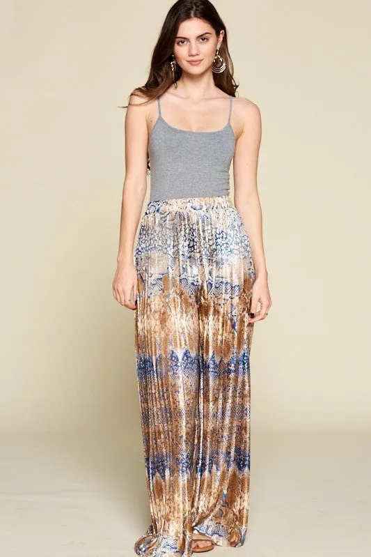 LIZZY PRINTED SATIN PANTS