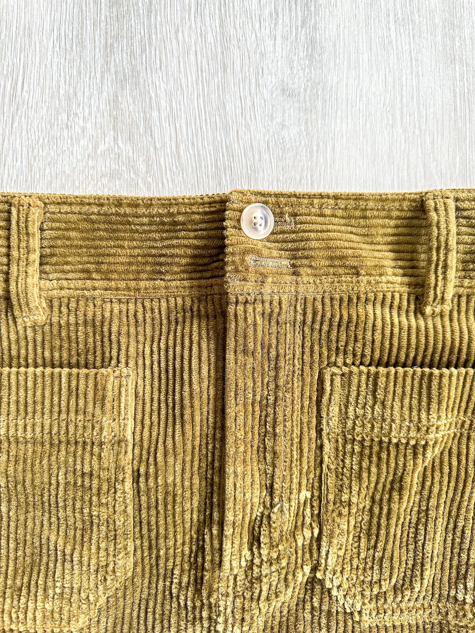 Madewell Corduroy Brown Autumnal Pocket Front A-Line Mini Skirt