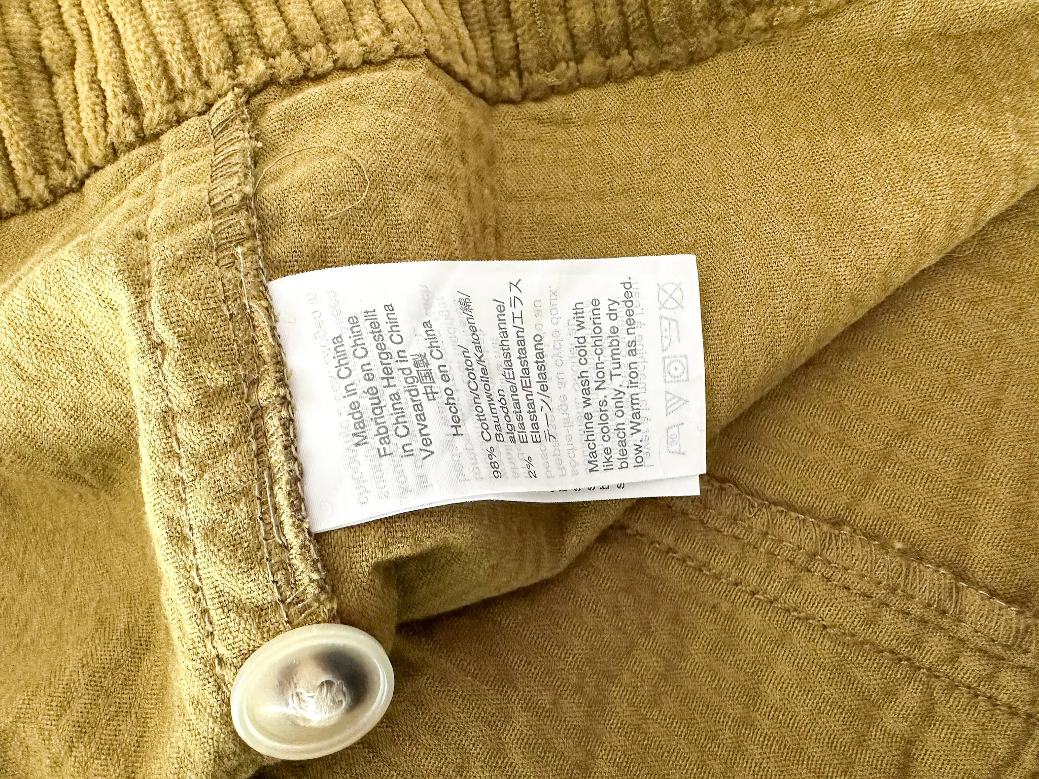 Madewell Corduroy Brown Autumnal Pocket Front A-Line Mini Skirt