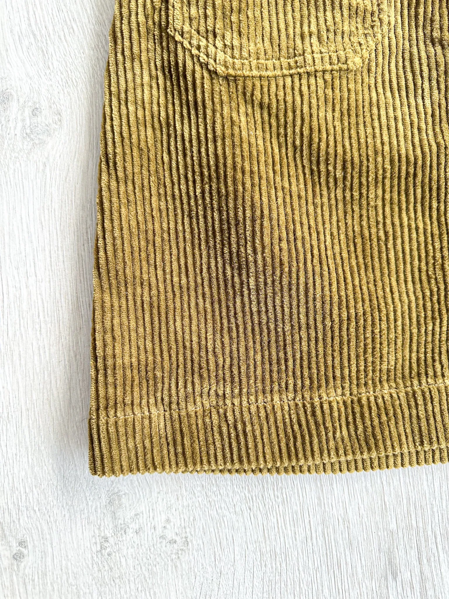 Madewell Corduroy Brown Autumnal Pocket Front A-Line Mini Skirt