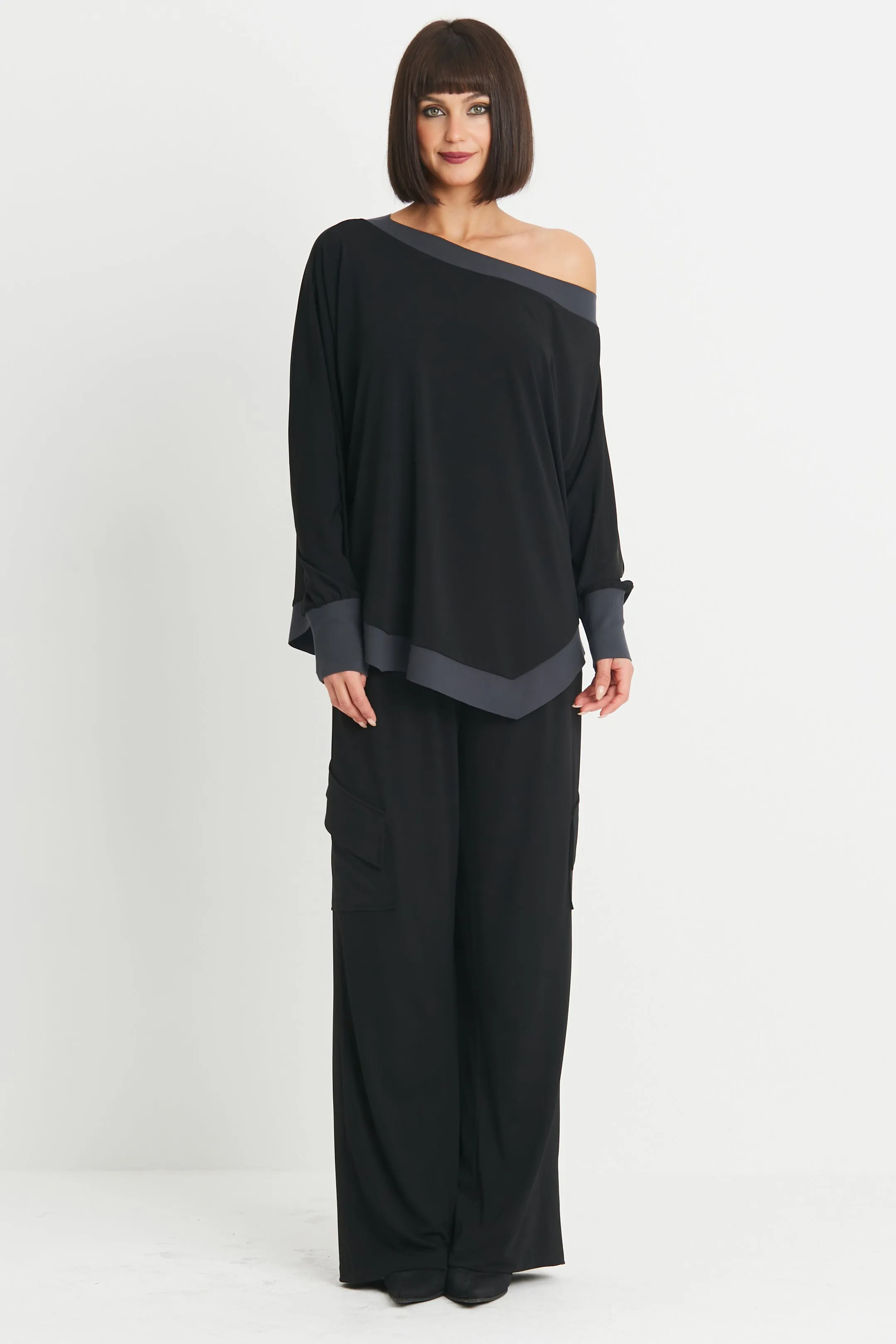 Matte Jersey Angle Pocket Pants