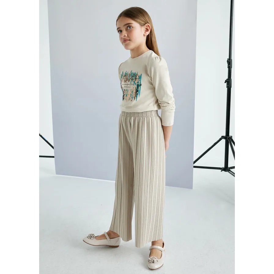 Mayoral Champagne Pleated Pants