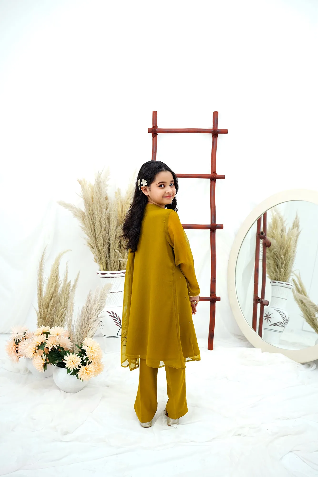 Mehndi Embroidered Chiffon