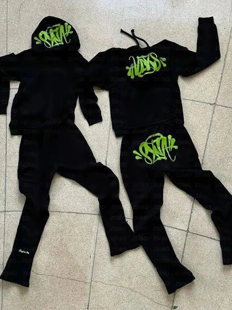 Men's Cotton Printed Tracksuit 2PCS