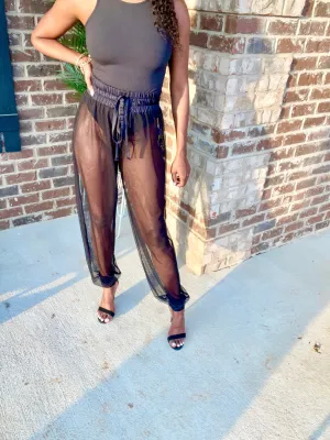 Mesh Jogger Pants