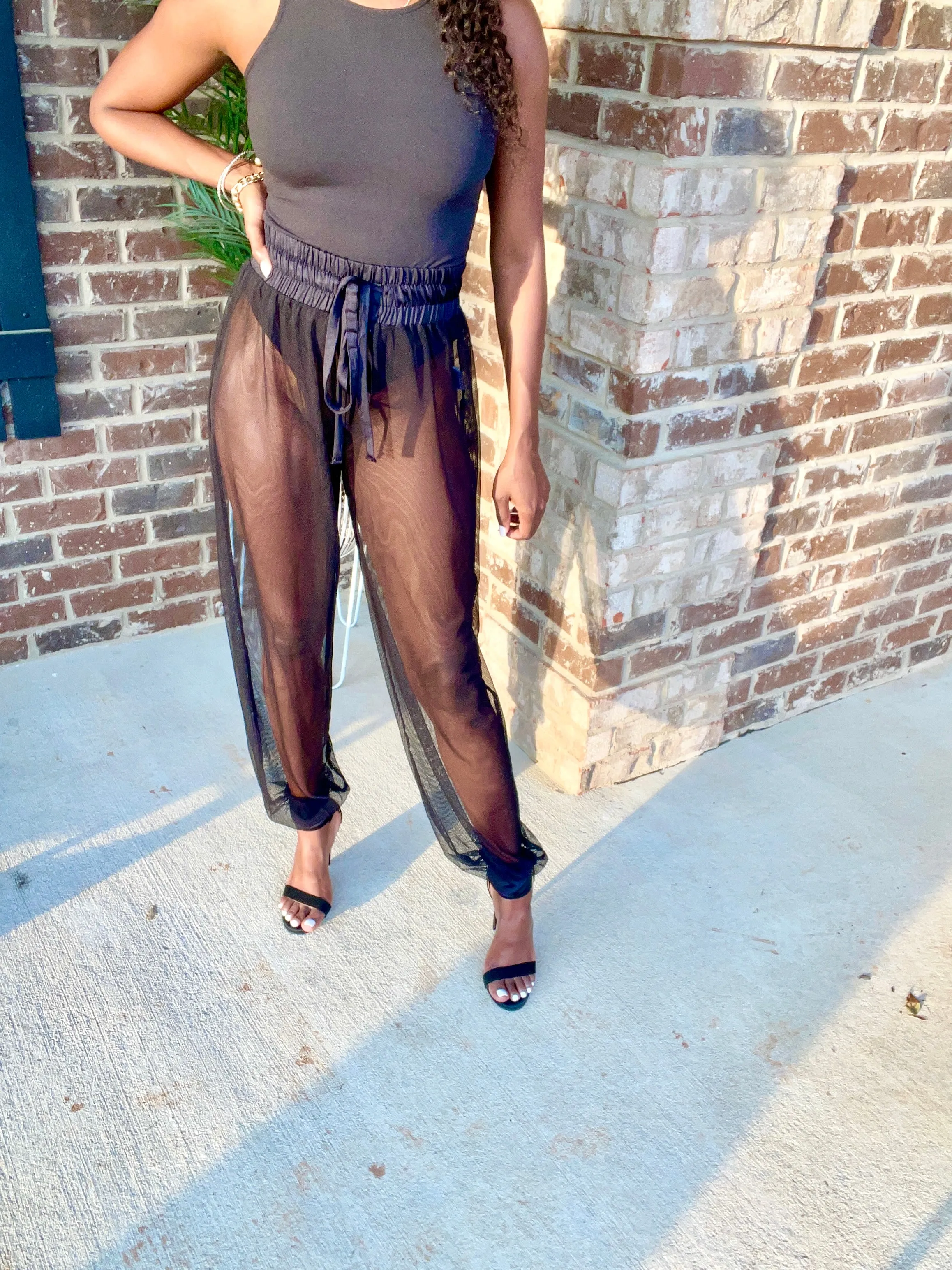 Mesh Jogger Pants