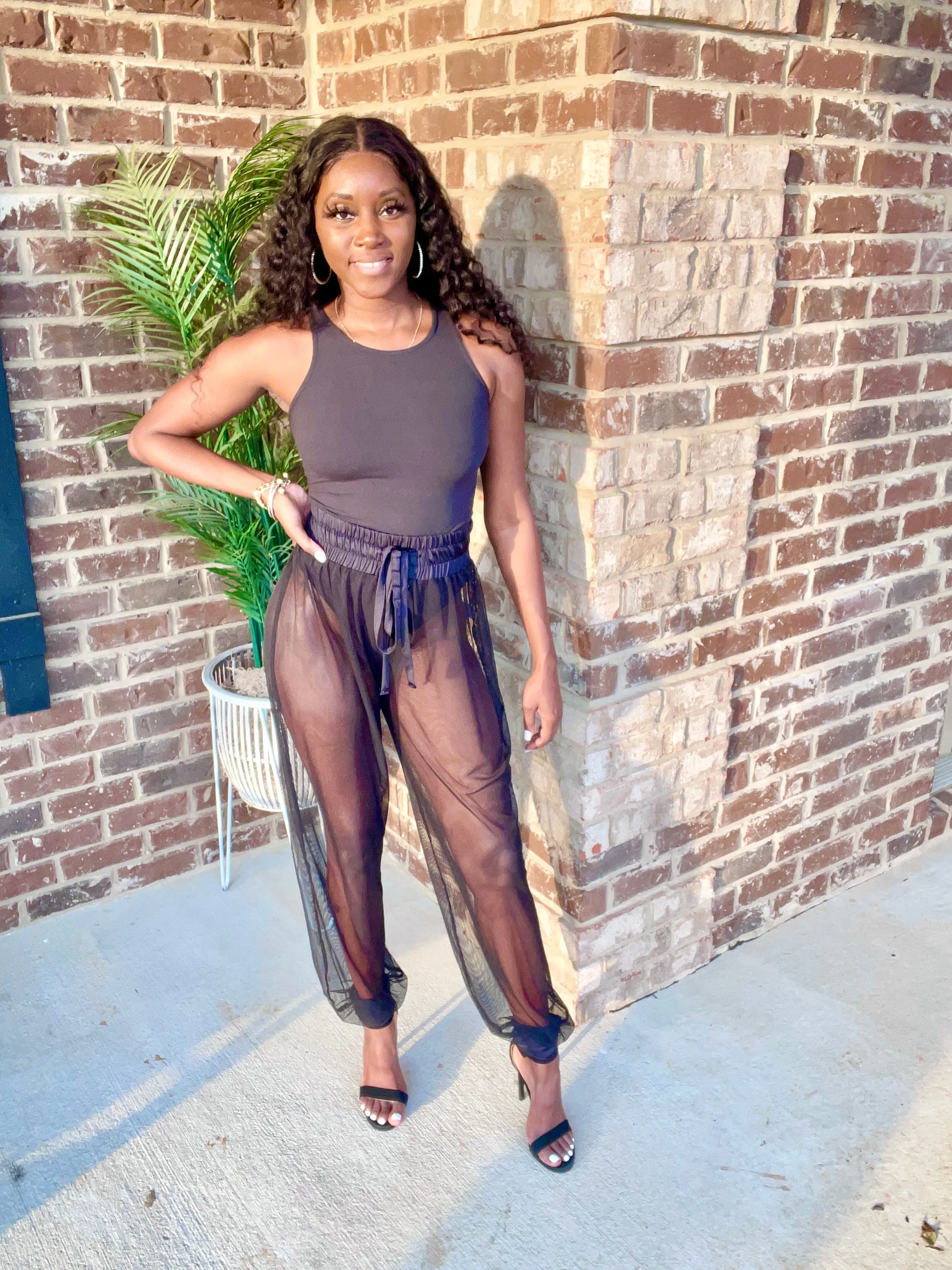 Mesh Jogger Pants