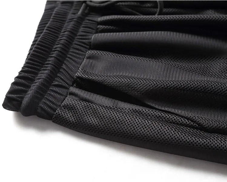 Mesh Patchwork Pants