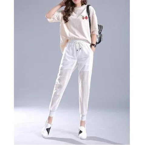Mesh Patchwork Pants