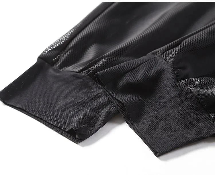 Mesh Patchwork Pants