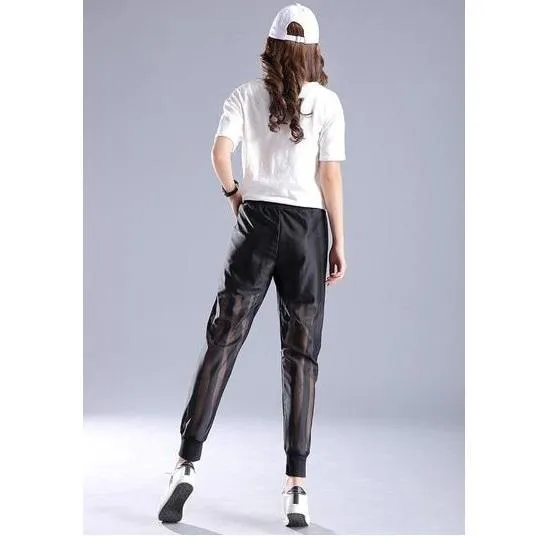 Mesh Patchwork Pants