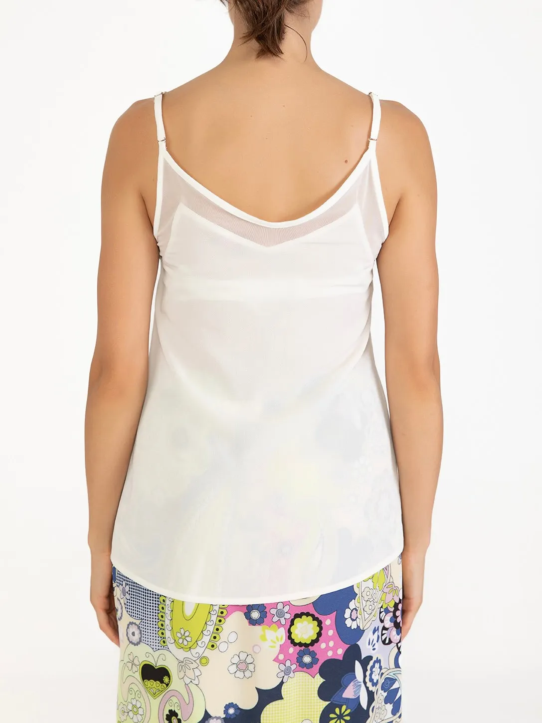 Mesh Trim Tank - White