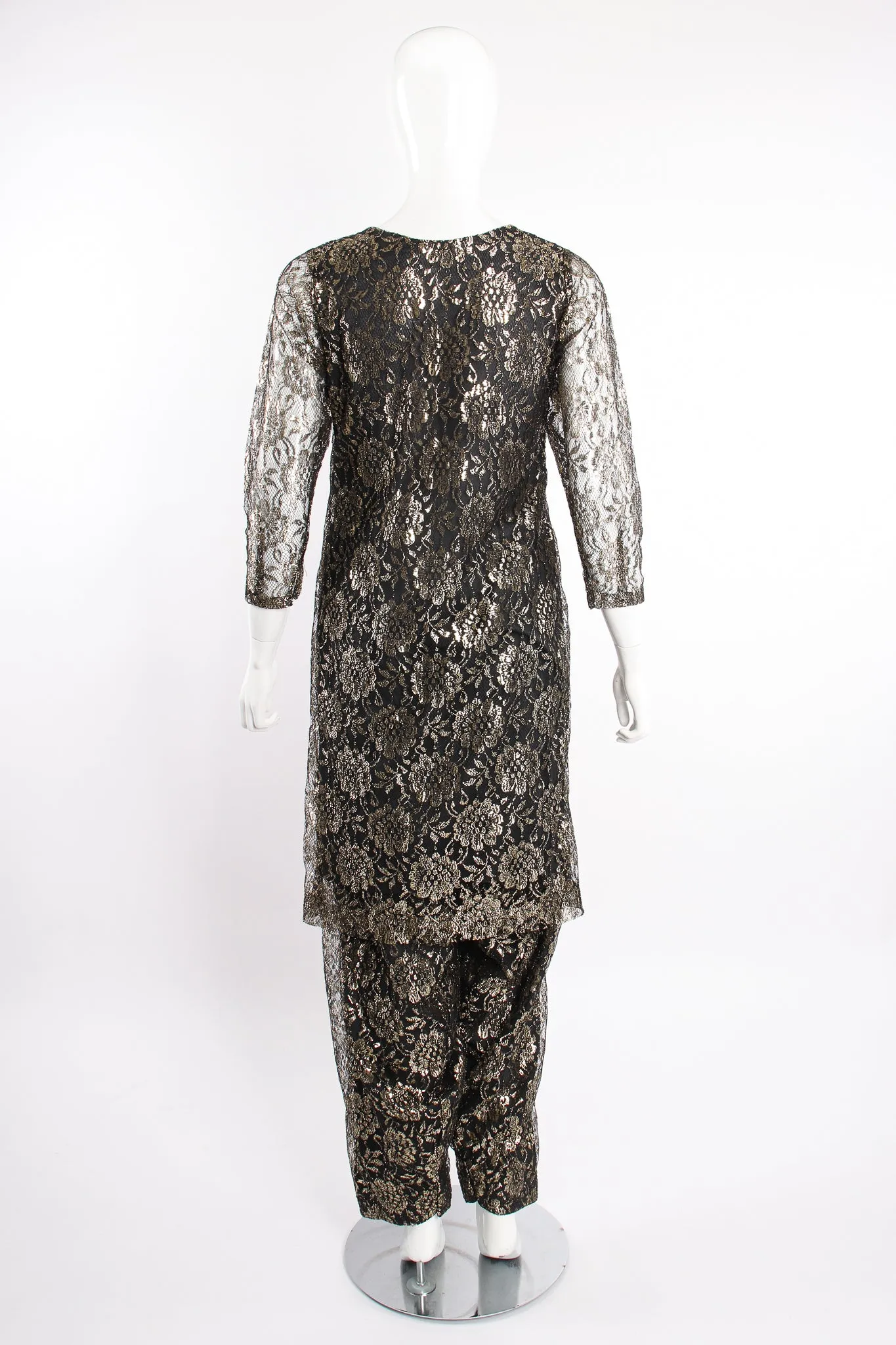 Metallic Lace Tunic & Pant Set