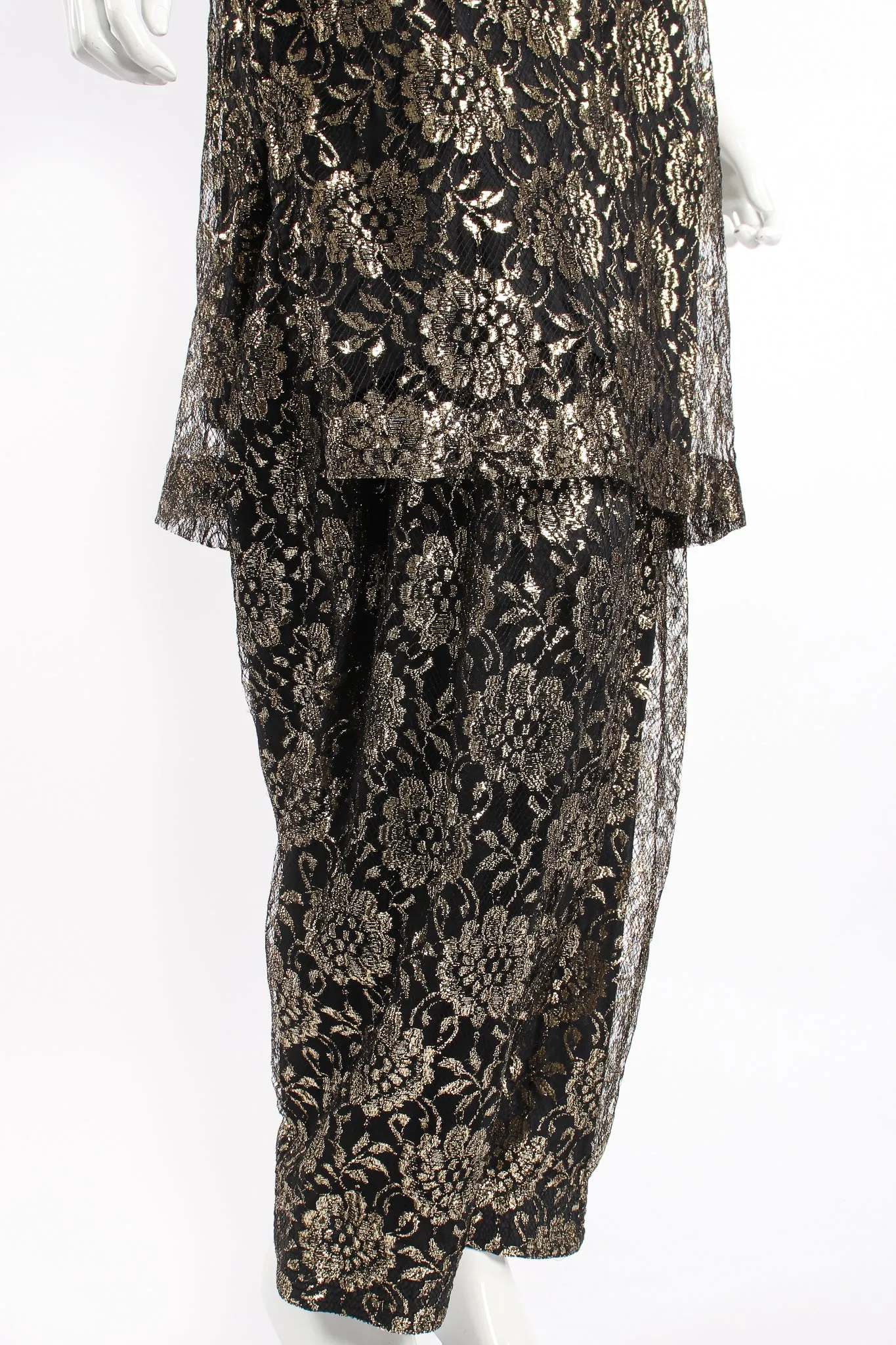 Metallic Lace Tunic & Pant Set