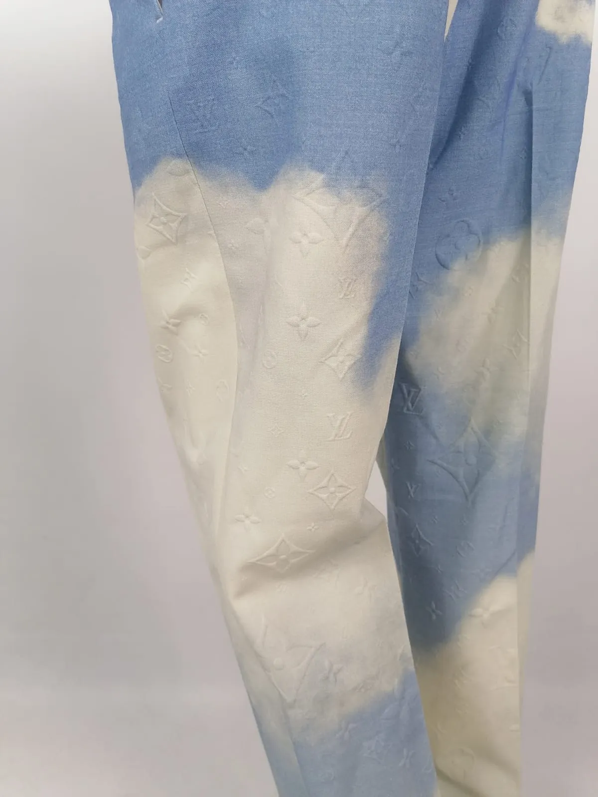 Monogram Embossed Clouds Slim Pants