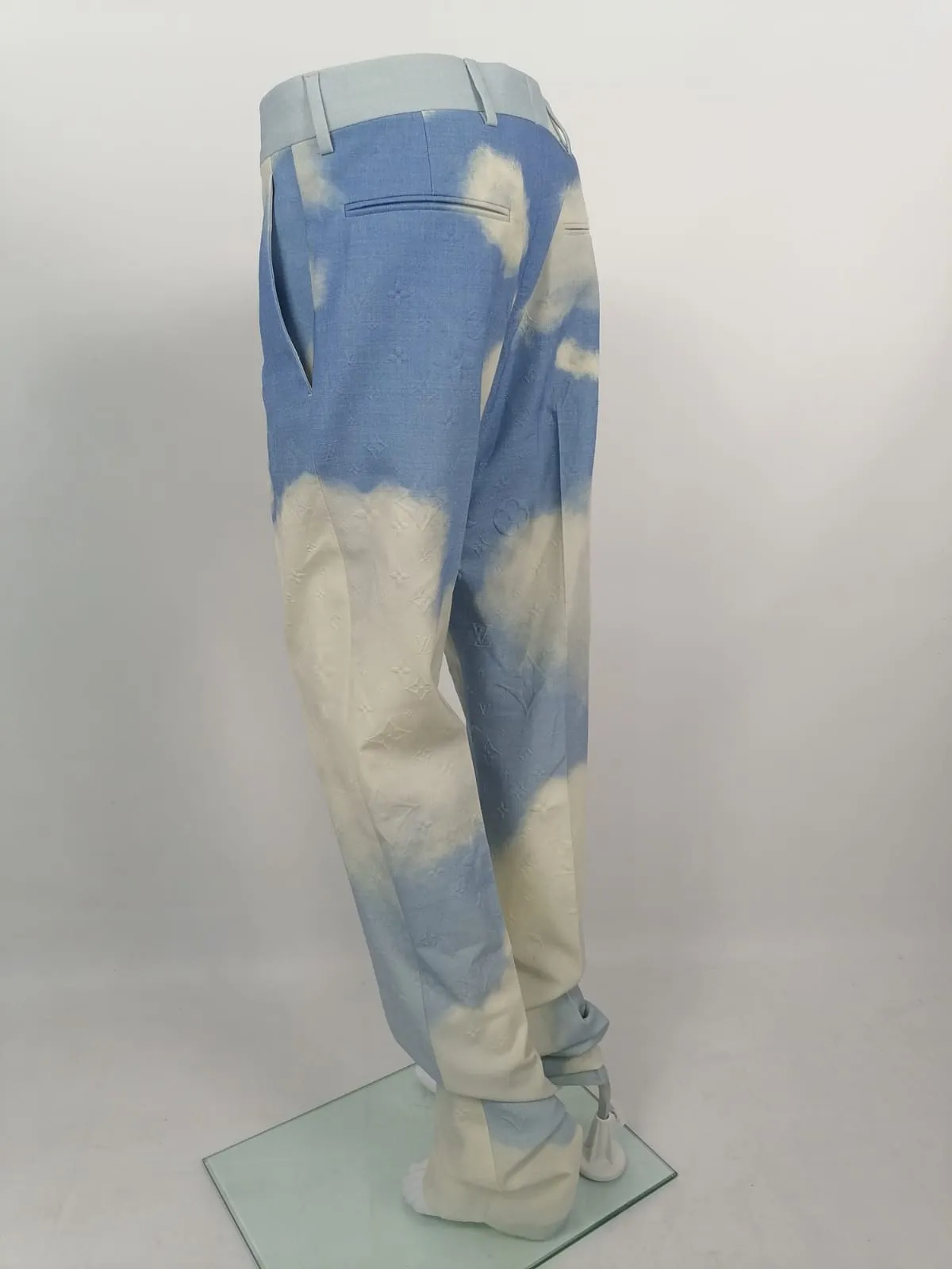 Monogram Embossed Clouds Slim Pants