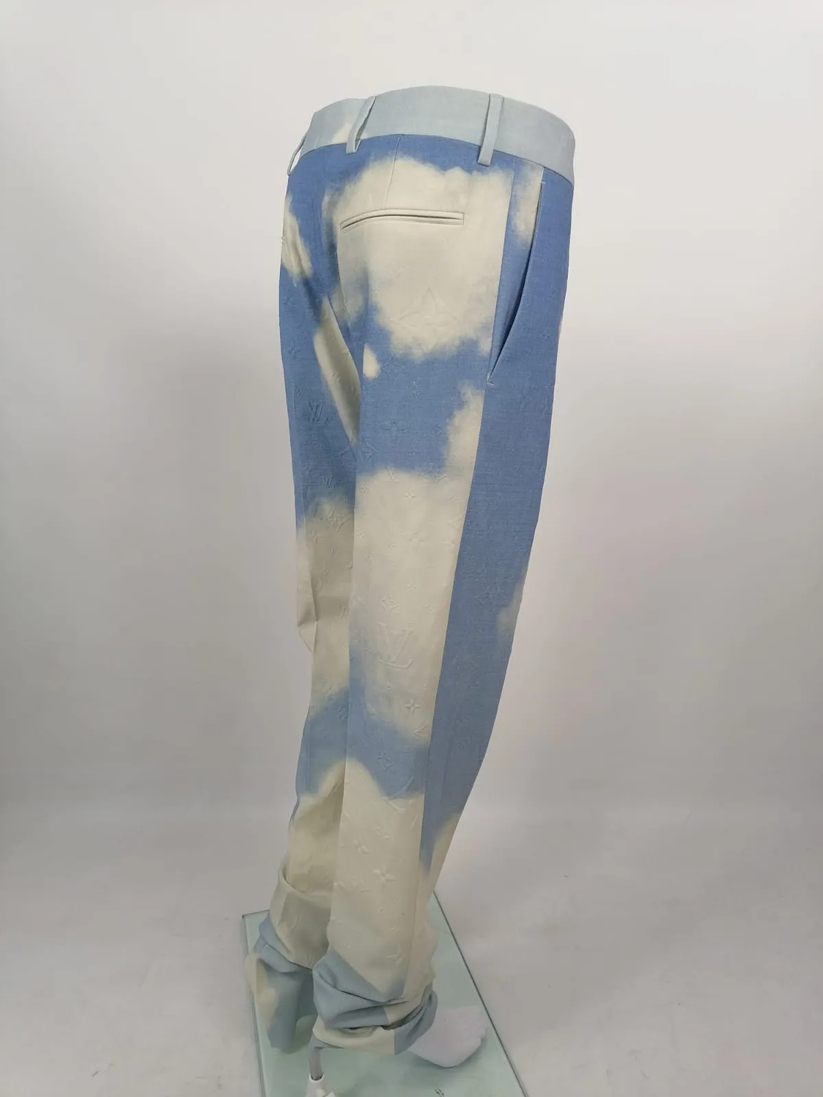 Monogram Embossed Clouds Slim Pants