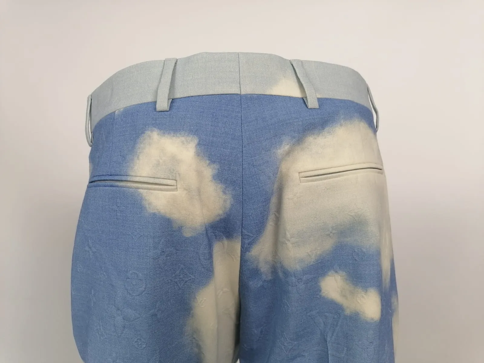 Monogram Embossed Clouds Slim Pants