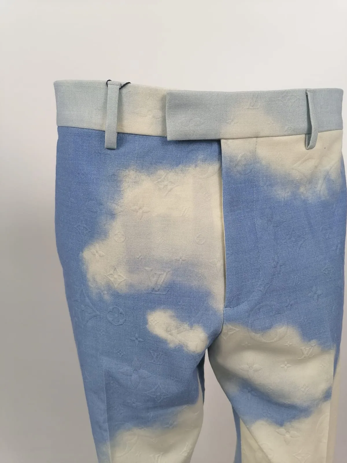 Monogram Embossed Clouds Slim Pants