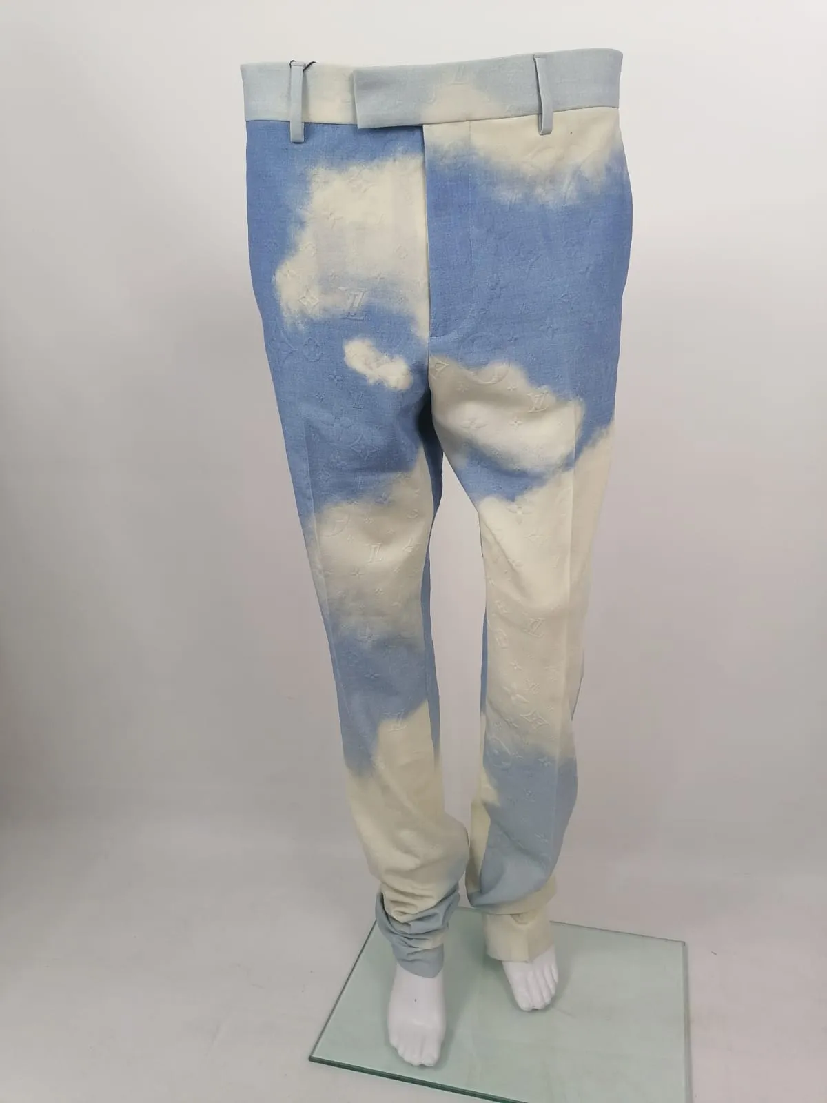 Monogram Embossed Clouds Slim Pants