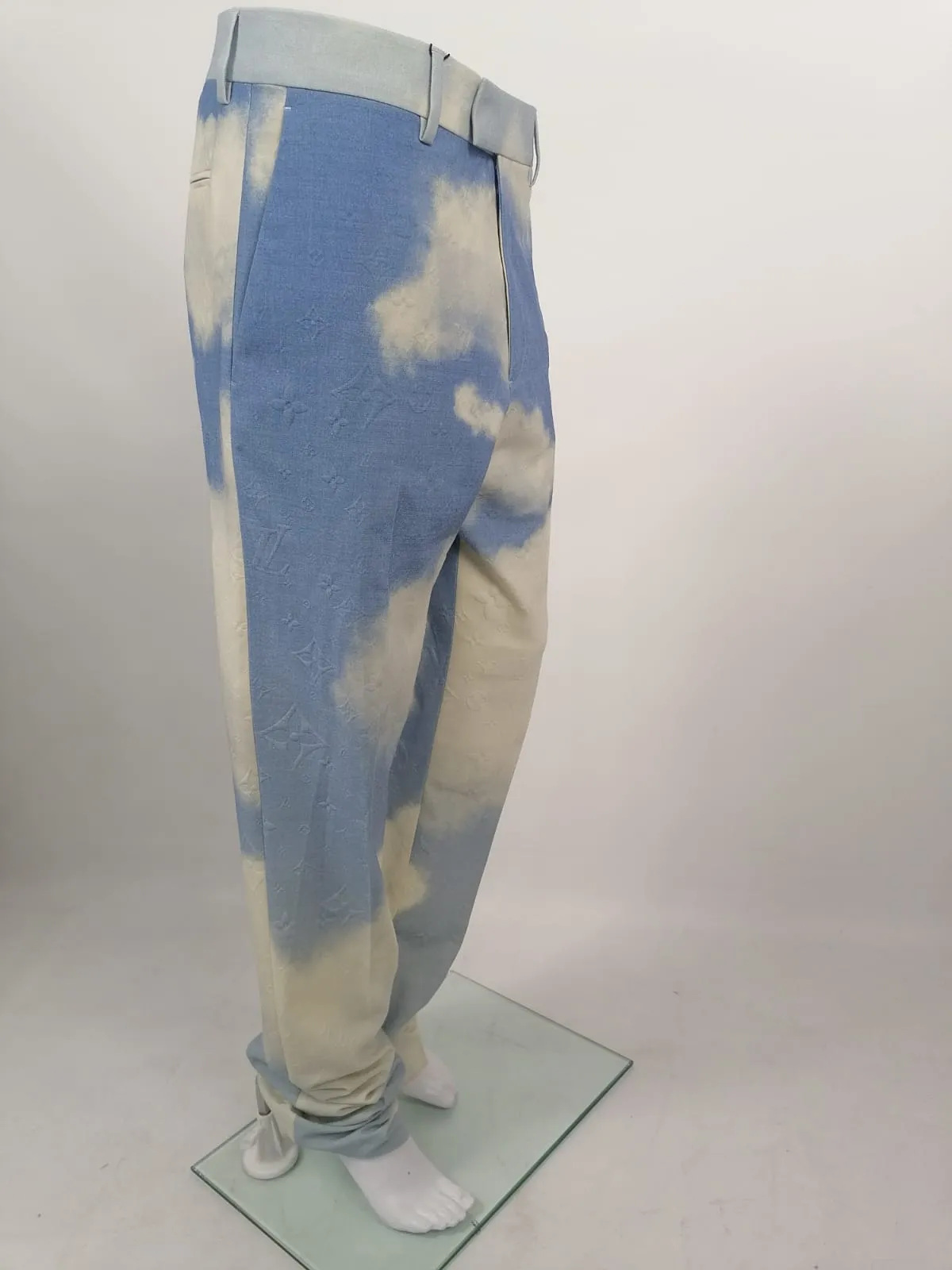 Monogram Embossed Clouds Slim Pants