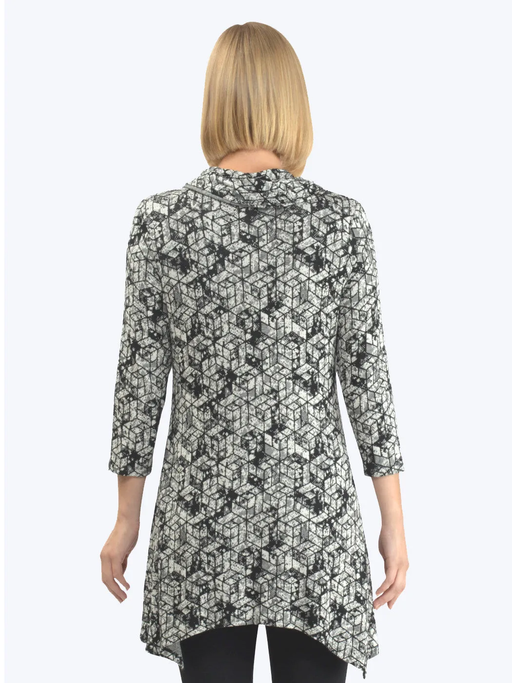 Mosaic French Knit Siri Tunic - Final Sale