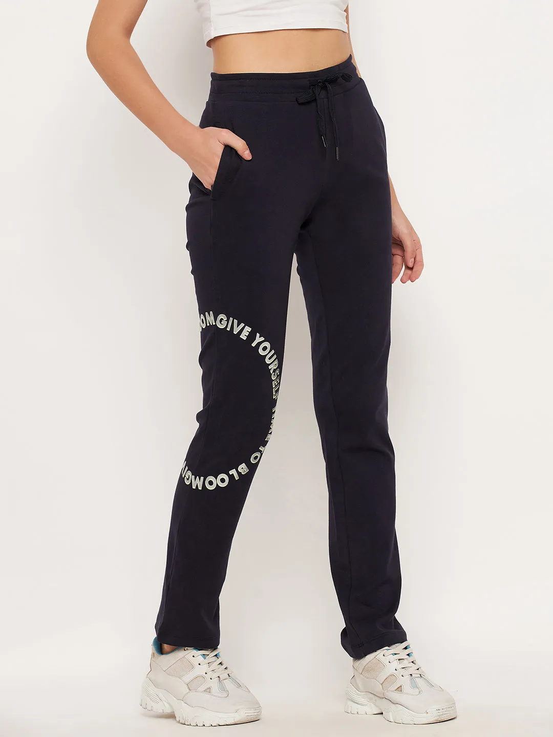 mSECRET Navy Printed Trackpants
