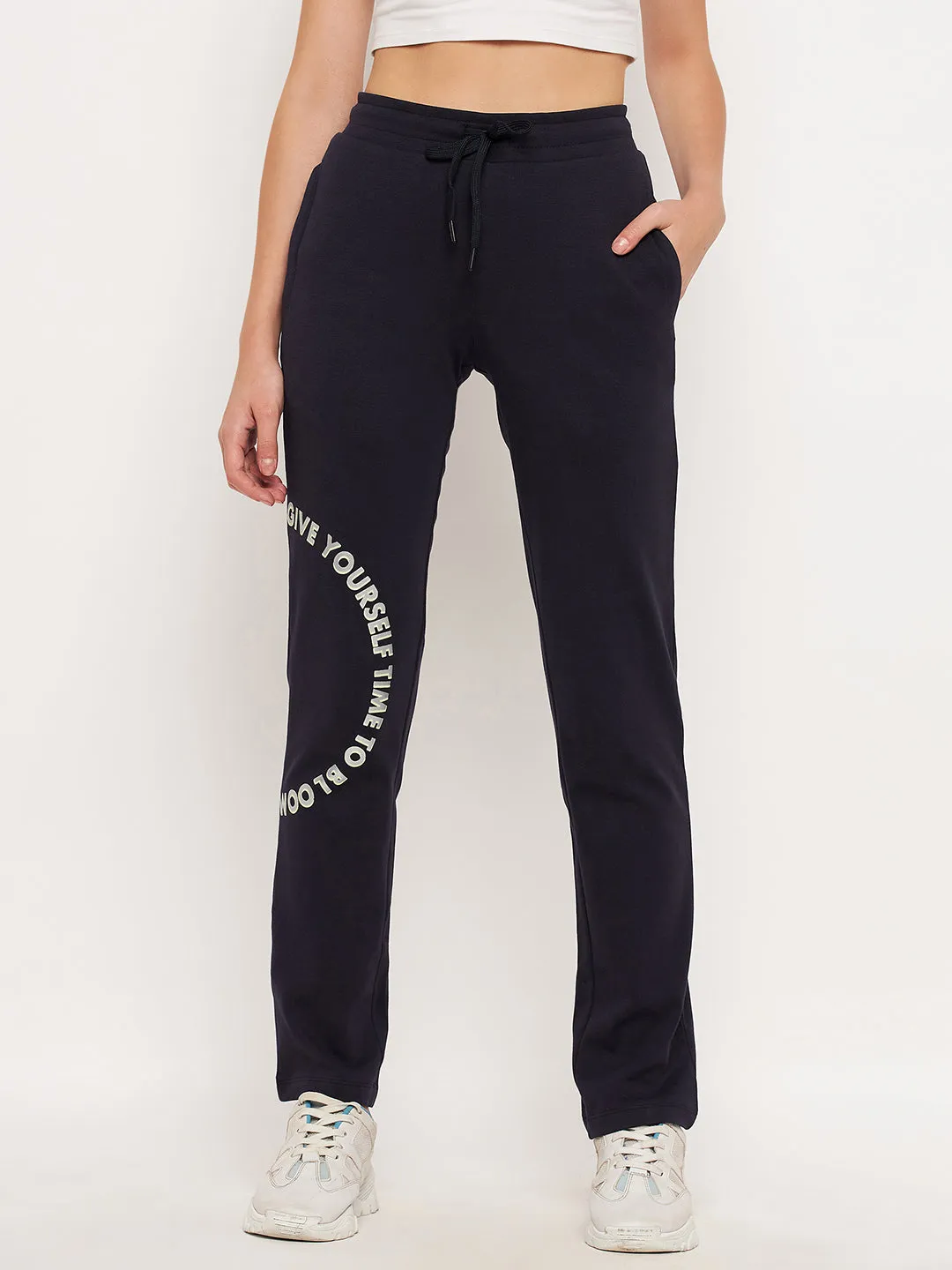 mSECRET Navy Printed Trackpants
