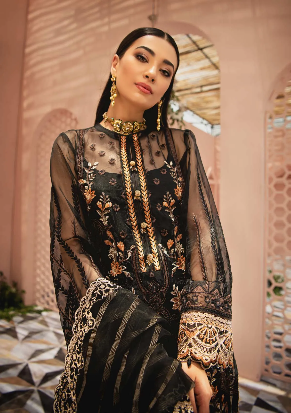 MYSTIQUE - LOOK 04 | AIK Atelier Festive Mystique Organza & Tule 2021 Collection | Unstitched Embroidered Organza Suits