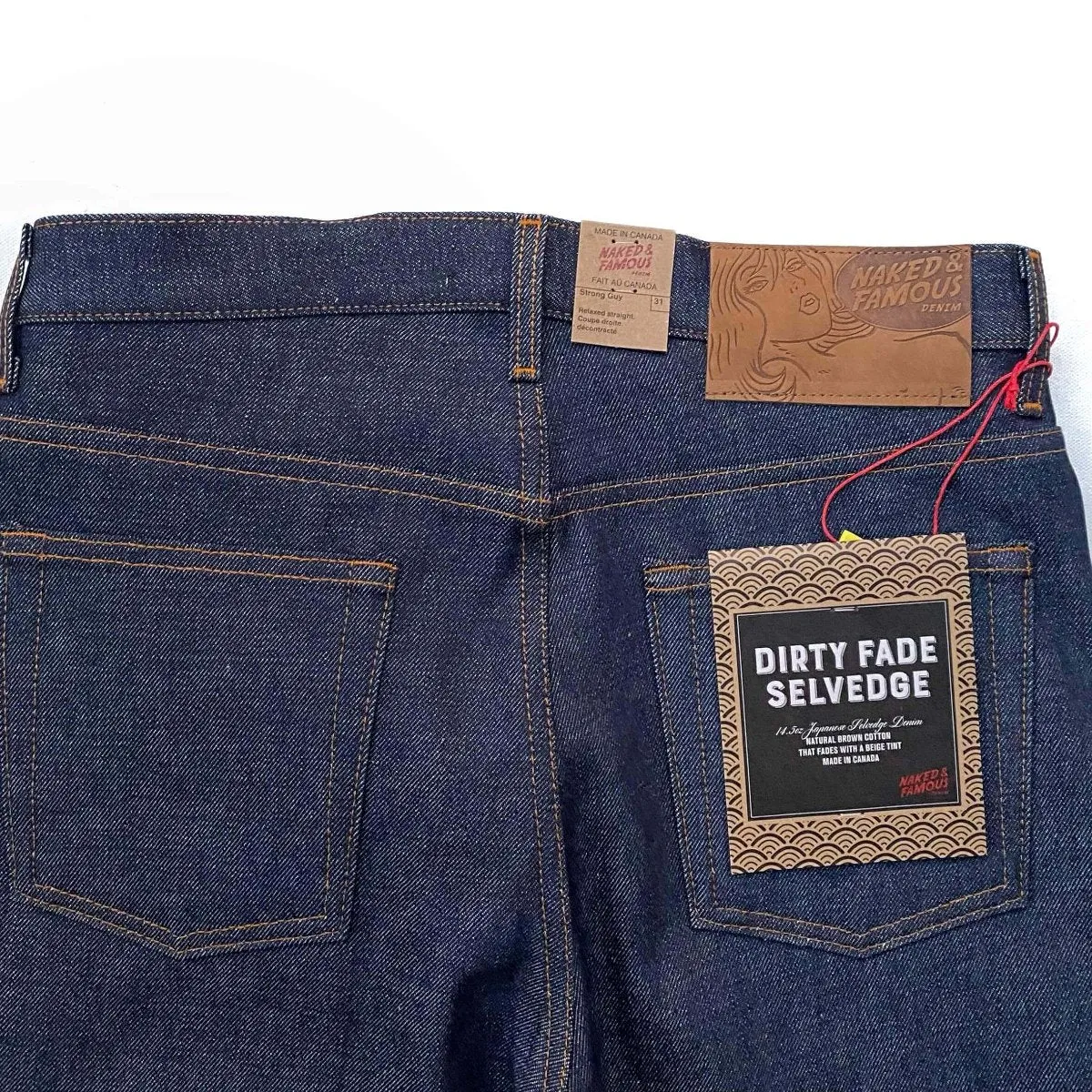 Naked & Famous Denim Dirty Fade Selvedge - Strong Guy Jeans