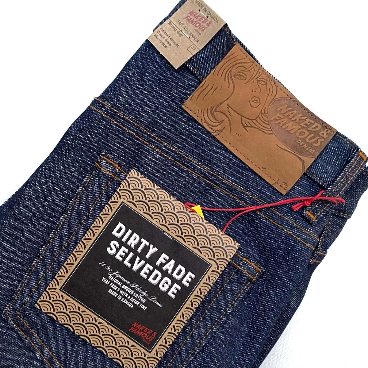 Naked & Famous Denim Dirty Fade Selvedge - Strong Guy Jeans