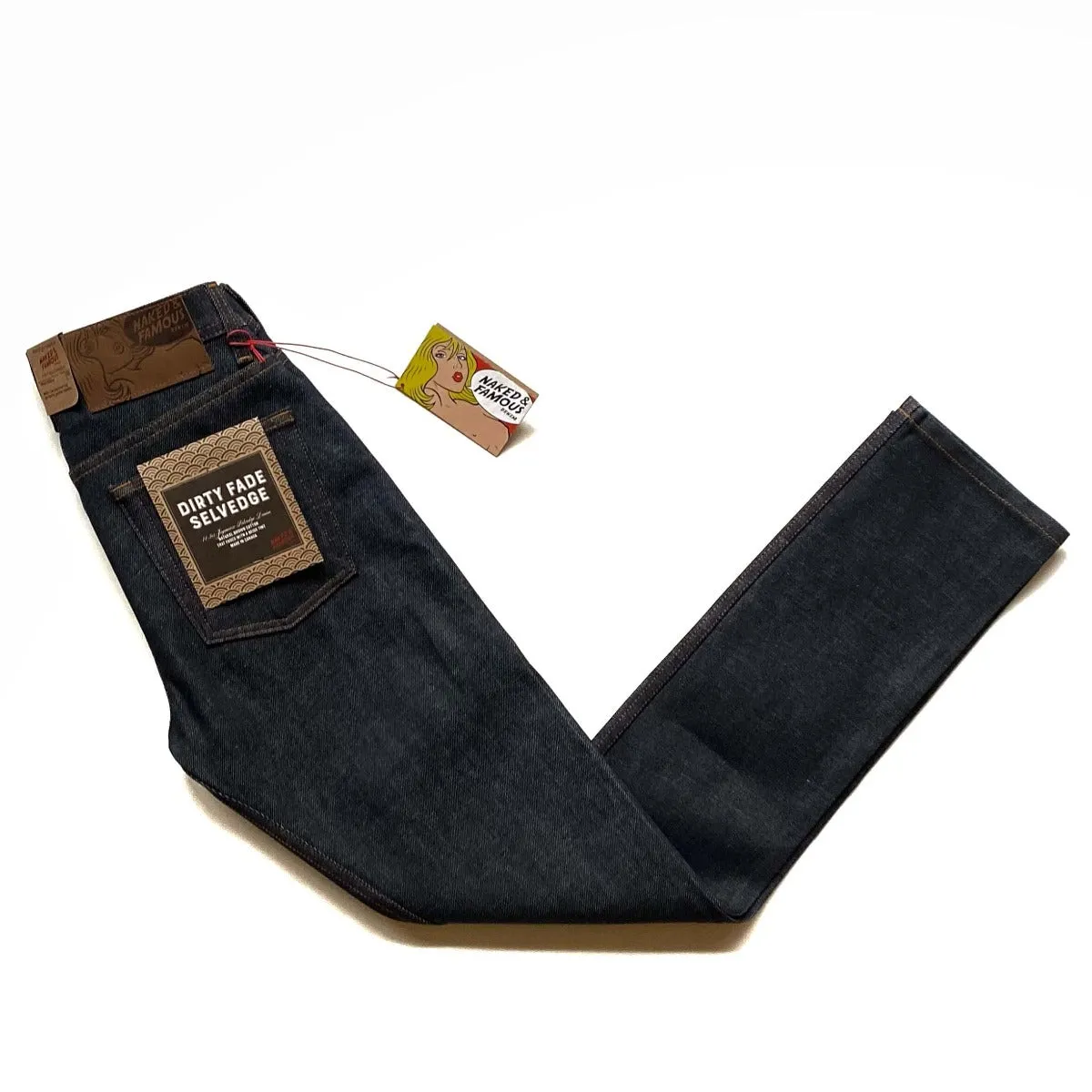 Naked & Famous Denim Dirty Fade Selvedge - Weird Guy Jeans