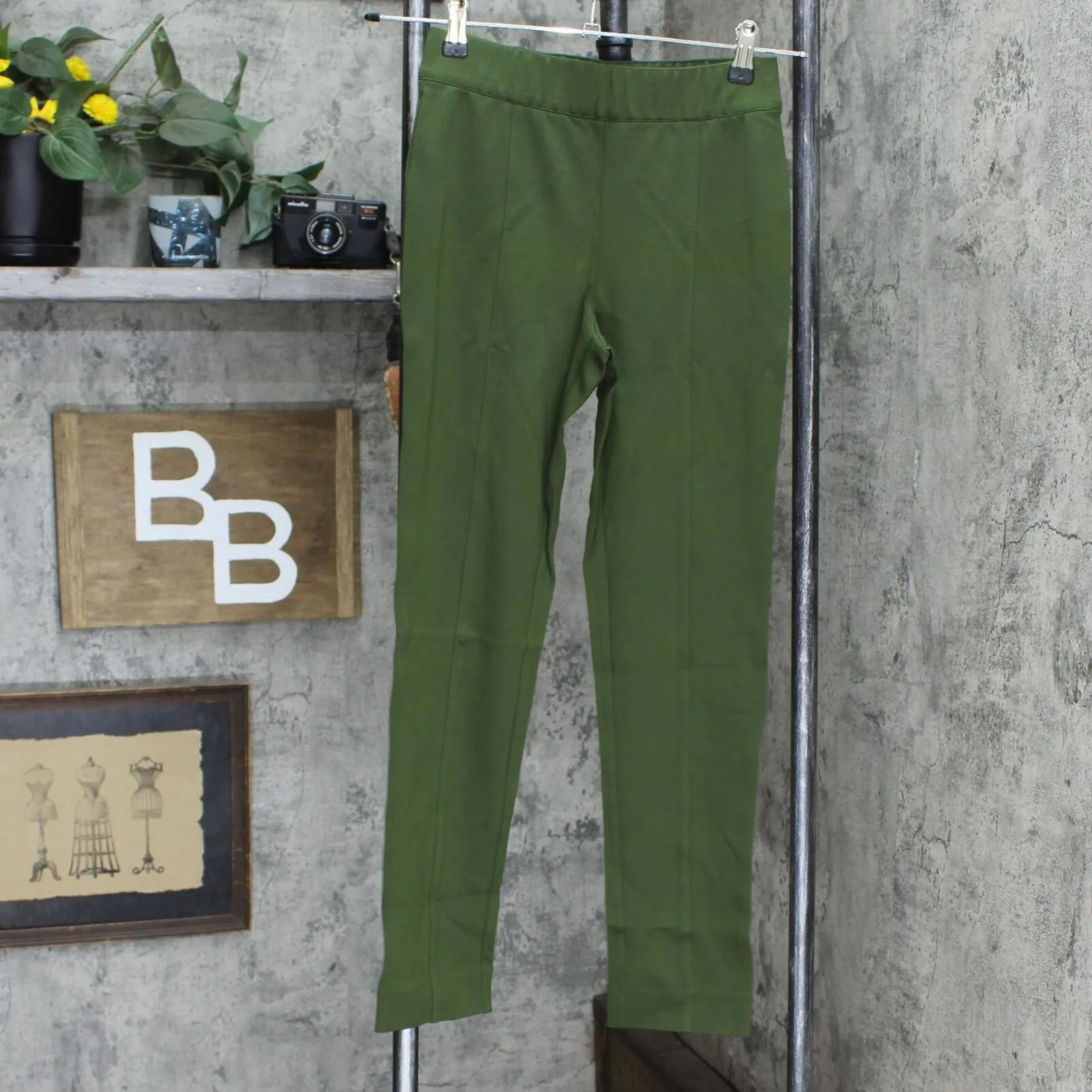 NWT Colleen Lopez Women's Power Mesh Panel Skinny Ponte Knit Pants. 729257
