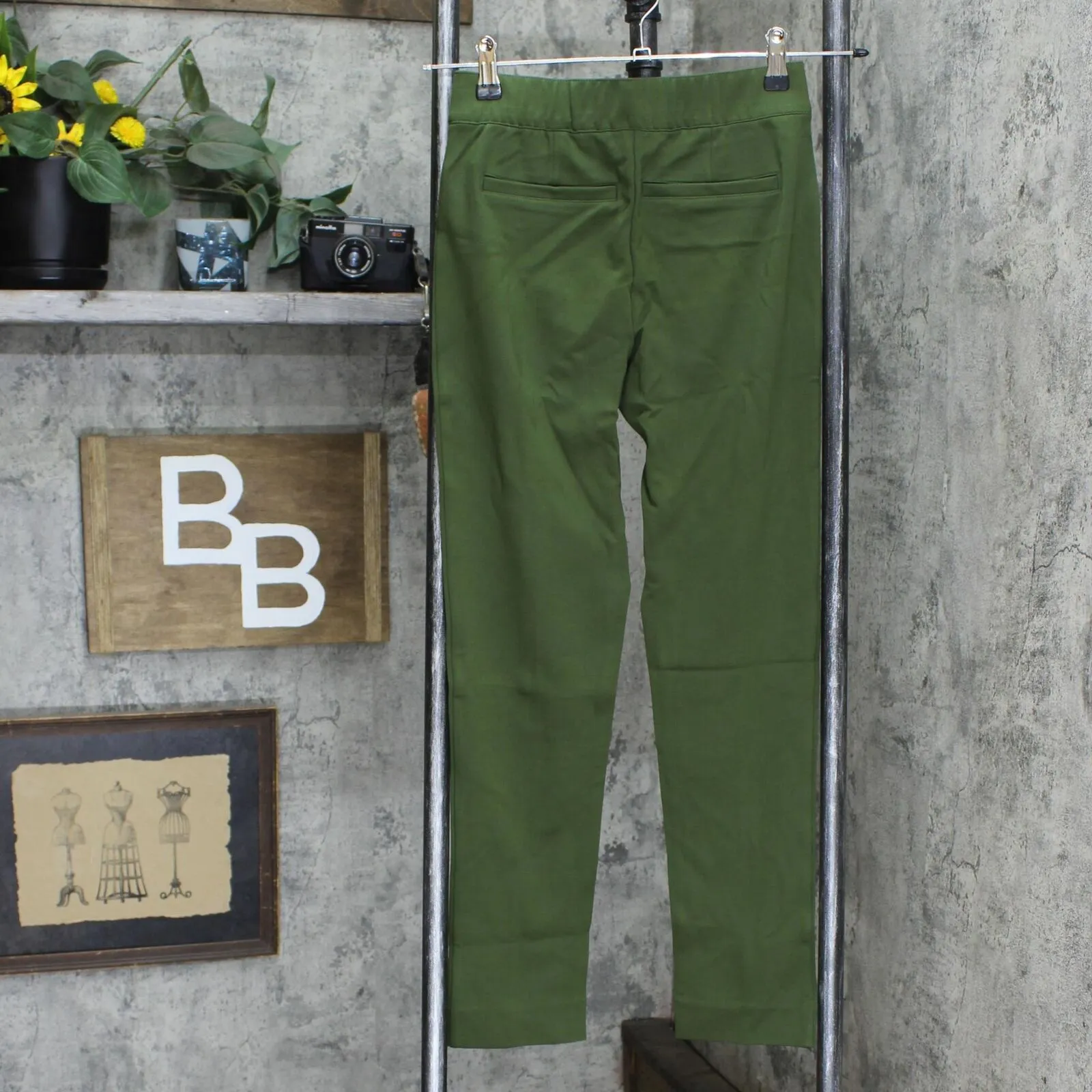 NWT Colleen Lopez Women's Power Mesh Panel Skinny Ponte Knit Pants. 729257