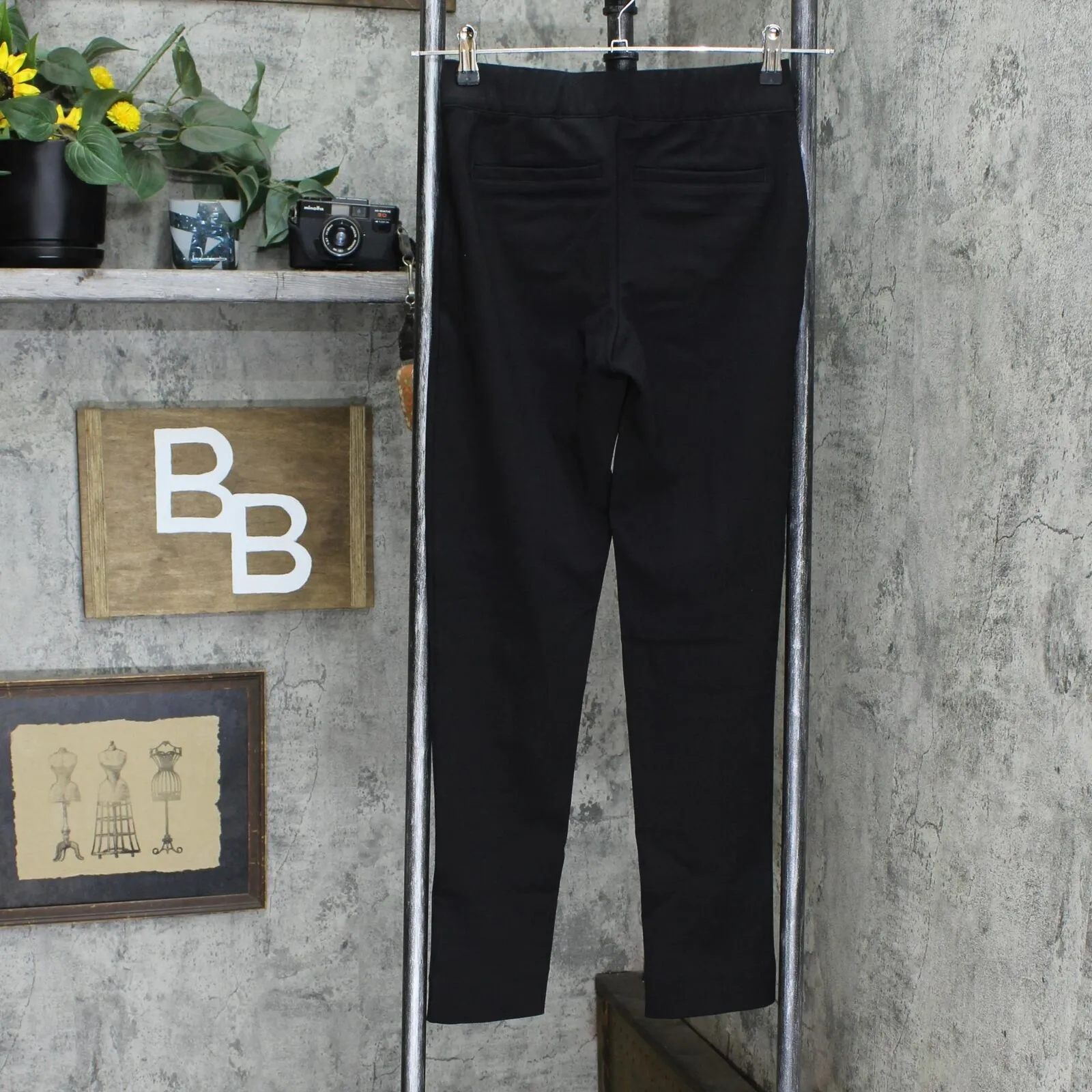 NWT Colleen Lopez Women's Power Mesh Panel Skinny Ponte Knit Pants. 729257