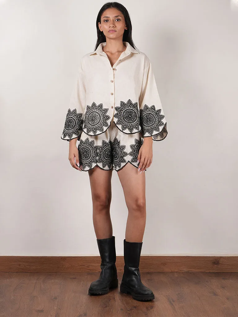 Oatmeal Boota Co-ord Set