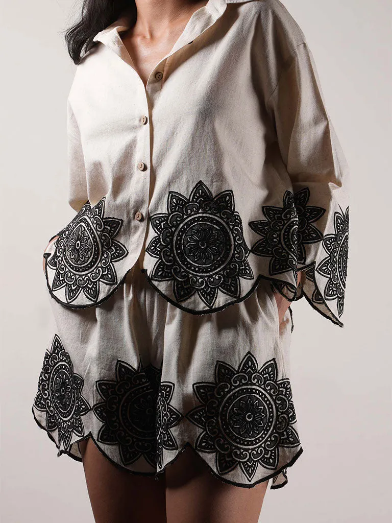 Oatmeal Boota Co-ord Set
